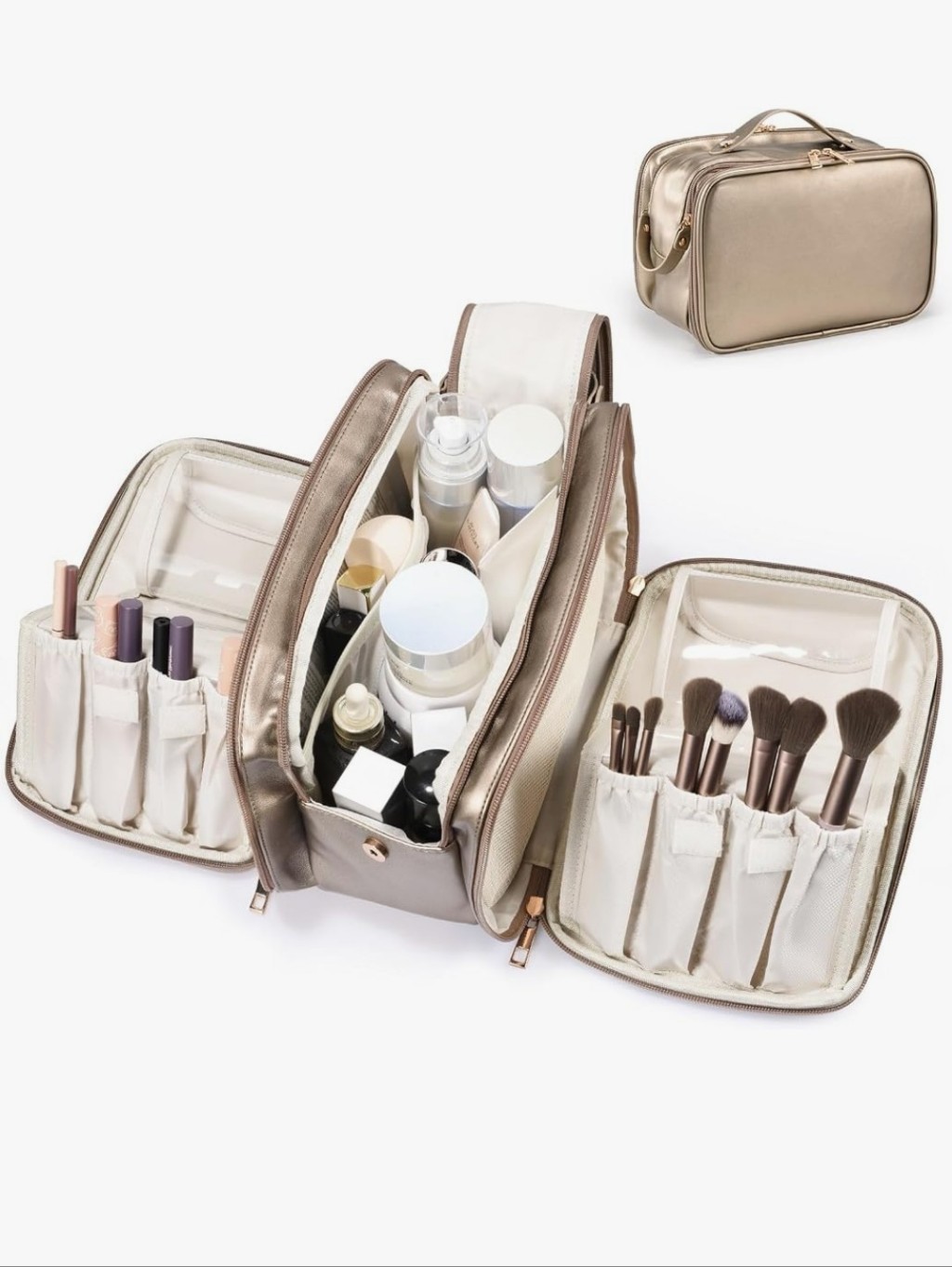 Haute Hues Bronze Travel Make Up Bag.